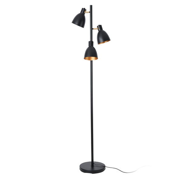 Lampada da Terra Witney con 3 Paralumi Conici Girevoli - Nero lux.pro 