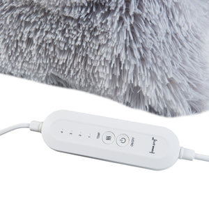 Coussin chauffant électrique Capurso avec deux ouvertures 100 W 40 x 40 x 10 cm gris [en.casa]