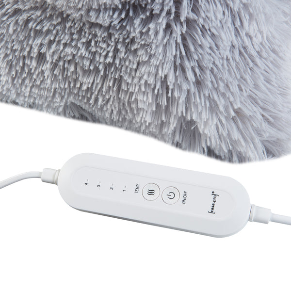 Coussin chauffant électrique Capurso avec deux ouvertures 100 W 40 x 40 x 10 cm gris [en.casa]