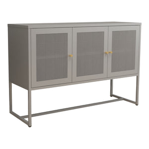 Buffet Sund acier 120 x 40 x 80 cm gris [en.casa]