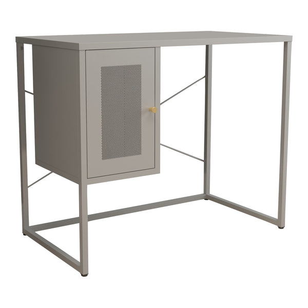 Bureau Sund acier 75 x 100 x 50 cm gris [en.casa]