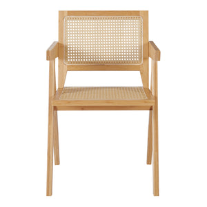 Chaise de salle à manger Asikkala bambou rotin 79 x 50 x 50 cm naturel [en.casa]