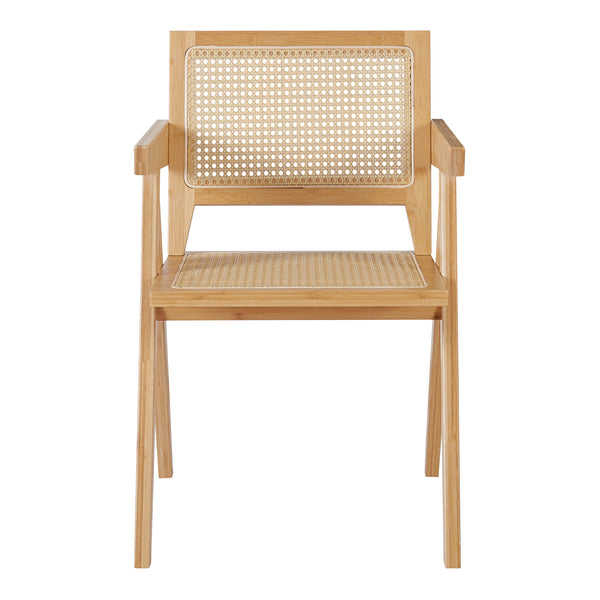 Chaise de salle à manger Asikkala bambou rotin 79 x 50 x 50 cm naturel [en.casa]