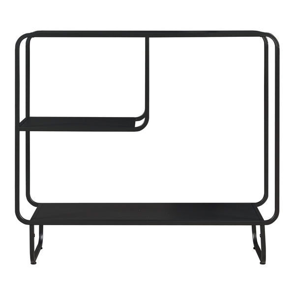 Table console Færder acier noir mat [en.casa]
