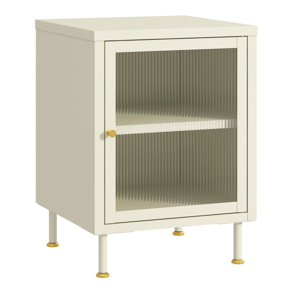 Beistellschrank Lindau 56x40x40 cm Cremeweiß [en.casa]