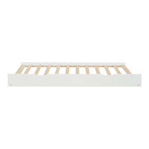 Lit d'appoint sur roulettes Ydre bois de pin 197 x 94 x 22 cm blanc [en.casa]