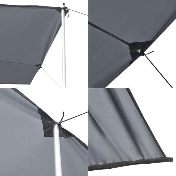 Auvent de caravane Beuningen 400 x 240 x 235 cm gris pro.tec
