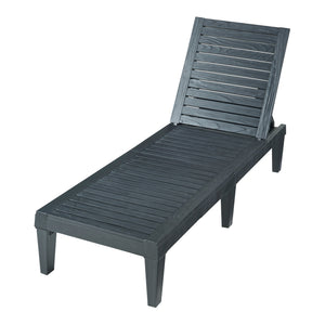 Chaise longue de jardin Ateleta 172 x 58 x 74 cm noir structuré casa.pro