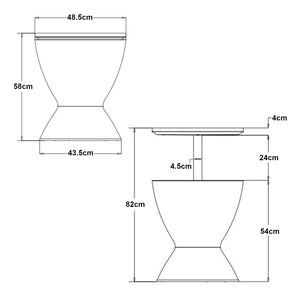 Tavolino Frigo Atessa Cool Bar a Clessidra - Marrone Chiaro casa.pro 