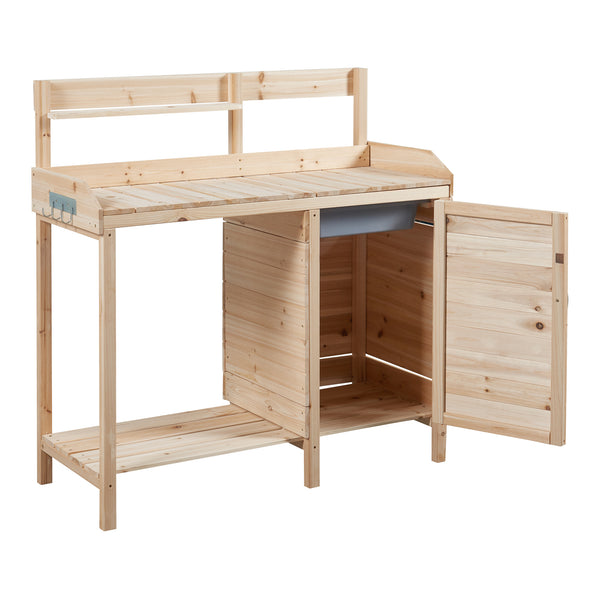 Table de rempotage Alessano 110 x 107 x 46 cm sapin casa.pro