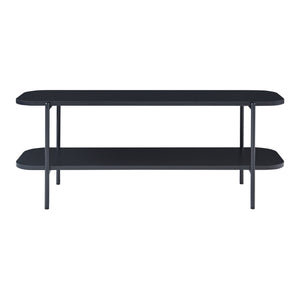 Meuble TV Samnanger acier panneau de particules 120 x 40 x 45 cm noir [en.casa]