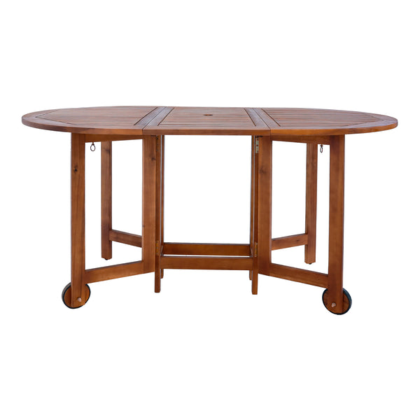 Set da Pranzo per Esterno Acerenza in Legno di Acacia Certificato FSC® [en.casa] 