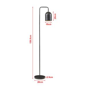 Lampadaire Barnard métal 159 cm noir lux.pro