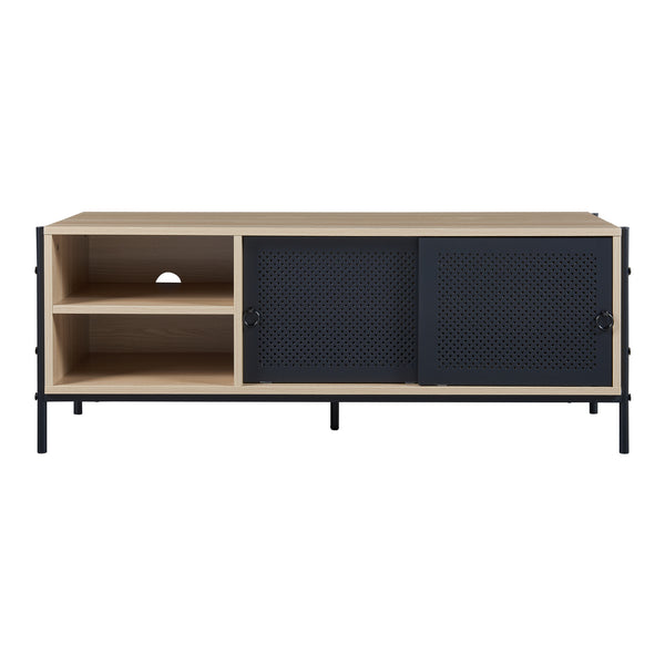 Meuble TV Tysnes 120 x 40 x 45 cm effet chêne noir [en.casa]