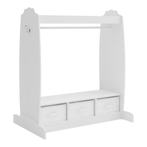 Penderie pour enfants Moskenes 107 x 95 x 61 cm blanc [en.casa]