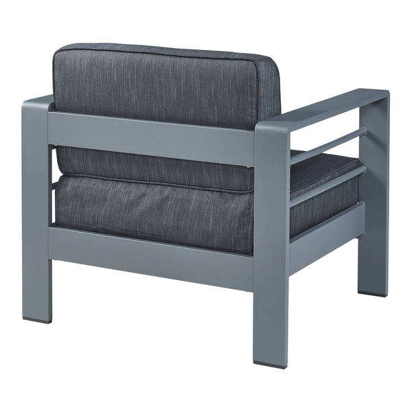 Fauteuil d'extérieur Avise 62 x 81 x 70 cm anthracite gris foncé casa.pro