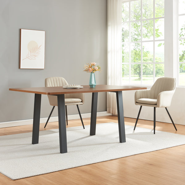 Lot de 2 pieds de table Kraftisried acier 72 x 70 cm noir [en.casa]