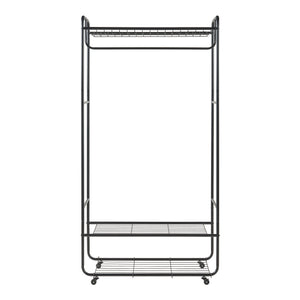 Portant à vêtements Vestvågøy acier 176 x 90 x 40 cm noir [en.casa]