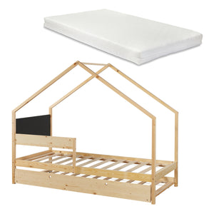 Hausbett Sodankylä mit Ausziehbett mit Matratze 90x200cm [en.casa]