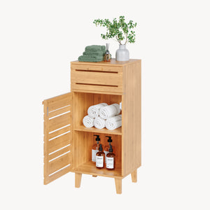 Armoire de salle de bain Epind bambou naturel [en.casa] 
