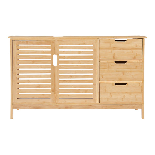 Meuble sous-vasque Boksereys bambou 60 x 100 x 35 cm naturel [en.casa]