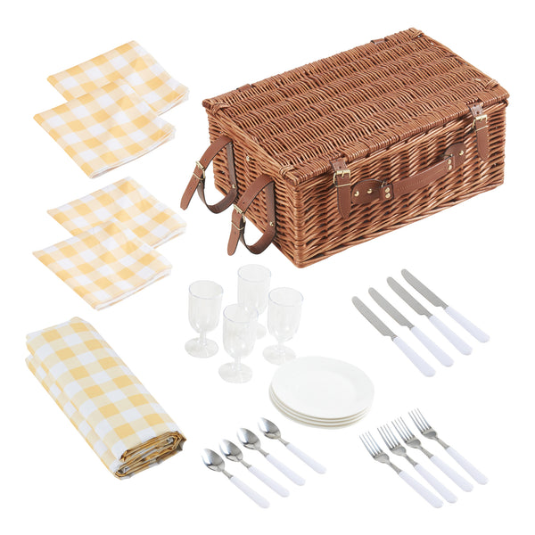 Panier de pique-nique pour 4 personnes Brindisi marron casa.pro