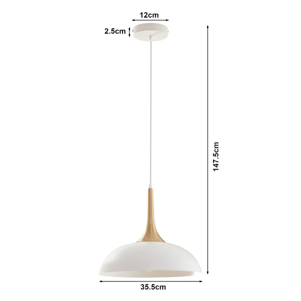 Suspension Blairgowrie métal blanc / couleur laiton lux.pro 