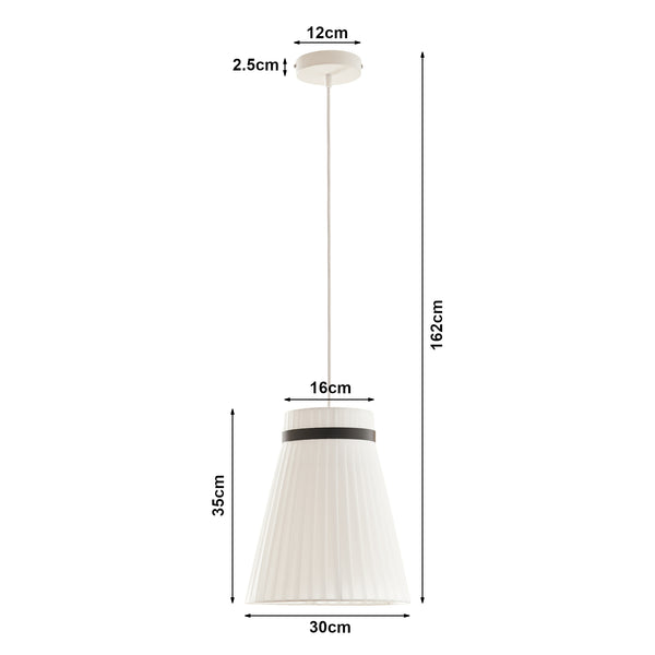 Hängeleuchte Broughton Weiß [lux.pro]