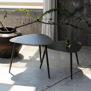 Lot de 2 tables basses Aymavilles gigognes gris anthracite casa.pro