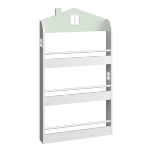 Kinderregal Vipsali 106x60x12 cm Mintgrün/Weiß [en.casa]