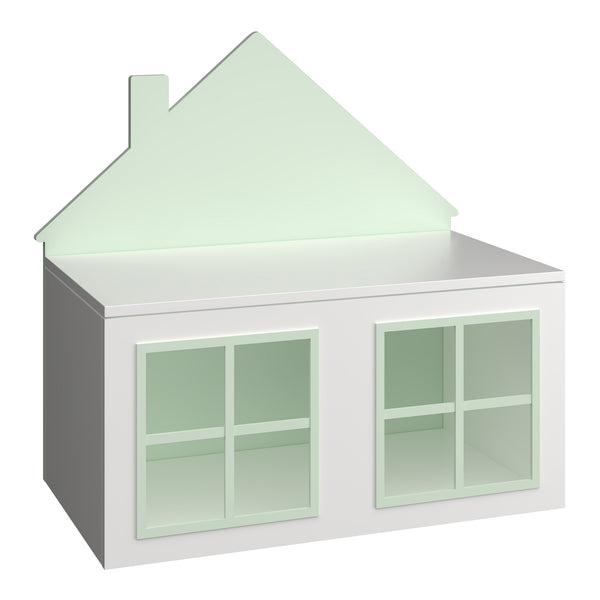 Coffre à jouets Vipsali 56 x 60 x 32,5 cm vert menthe blanc [en.casa] 