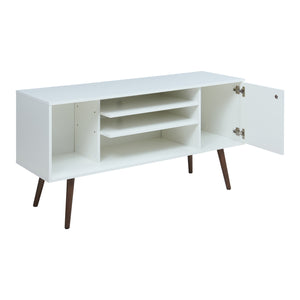 Meuble TV Vare 130 x 40 x 66 cm blanc [en.casa] 