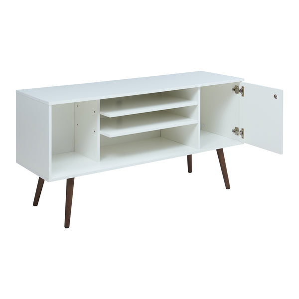 Meuble TV Vare 130 x 40 x 66 cm blanc [en.casa] 