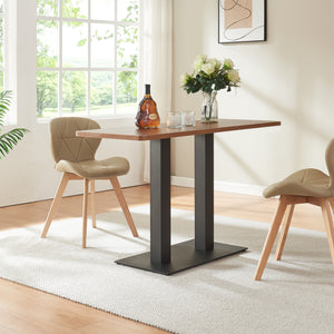 Piétement de table Vadejord acier laqué 70 x 40 x 73 cm noir [en.casa]
