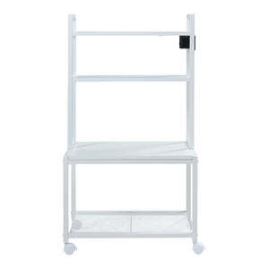 Support d'imprimante Svanaldsvipp à roulettes 100 x 55 x 38 cm blanc [en.casa] 