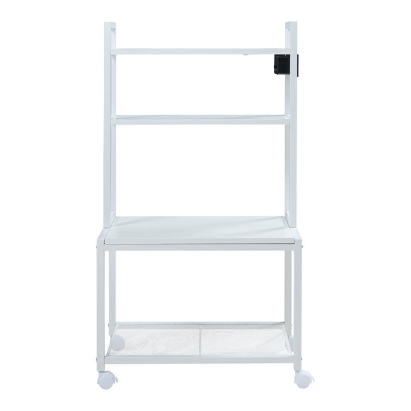 Support d'imprimante Svanaldsvipp à roulettes 100 x 55 x 38 cm blanc [en.casa] 