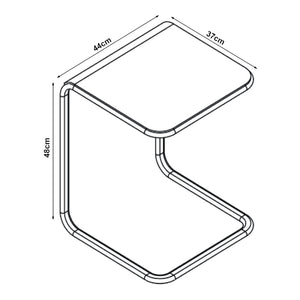 Table d'appoint Brosa 44 x 37 x 48 cm transparent [en.casa] 