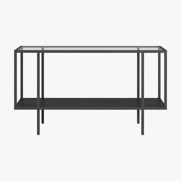 Table basse Nynna acier 90 x 50 x 50 cm noir [en.casa]