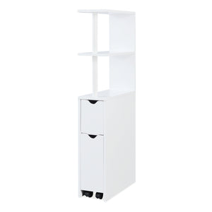 Scaffale da Bagno Fadeskimma Mobile Contenitore con Ripiani Cassetto e Scomparto Estraibile 113 x 19 x 45 cm - Bianco [en.casa] 