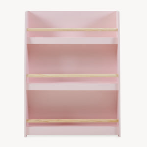 Libreria Virer per Bambini Scaffale Montessori per Cameretta a 3 Scomparti 78 x 60 x 18 cm - Rosa [en.casa]