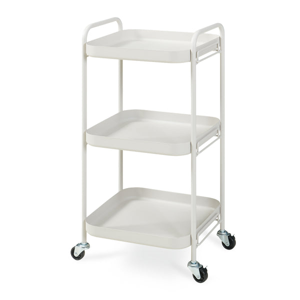 Chariot de service Kelevn 67 x 33 x 31 cm acier gris [en.casa]