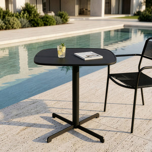 Tavolo bistrot da esterno Foggia 75x70x70 cm acciaio antracite [casa.pro]