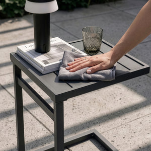 Tavolino da esterno Gaby acciaio 58x40x30 cm grigio antracite [casa.pro]
