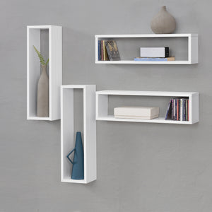 Wandregal Fagernes 59x15x17cm 4er Set versch. Farben en.casa