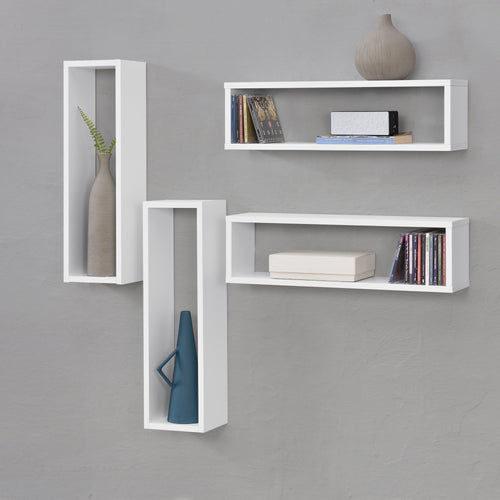 Wandregal Fagernes 59x15x17cm 4er Set versch. Farben en.casa