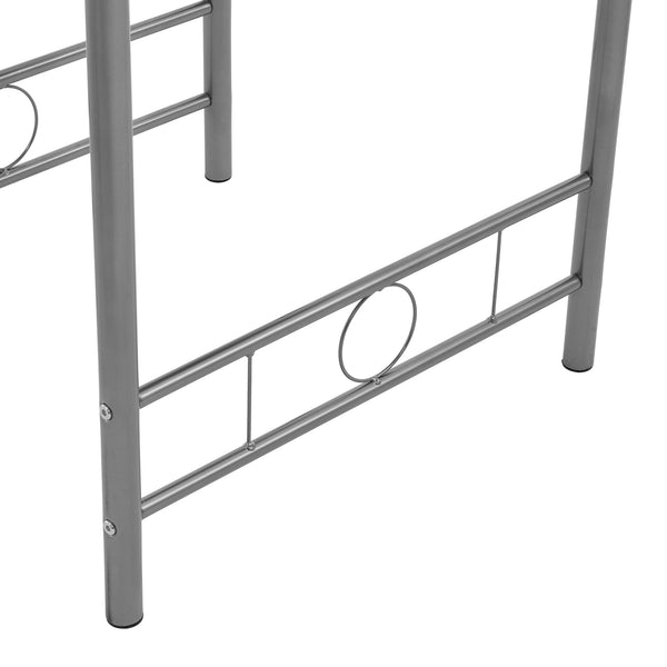 [en.casa] Set de salle à manger table avec 2 chaises set de bistro noir et argent 80 x 53 x 74,5 cm