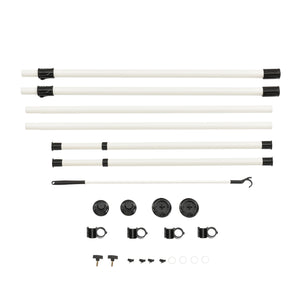 Penderie télescopique Kemi acier laqué 75 -115 cm blanc [en.casa]