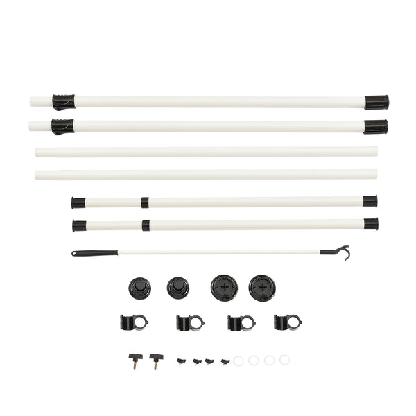 Penderie télescopique Kemi acier laqué 75 -115 cm blanc [en.casa]