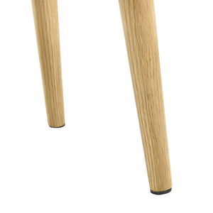 Beistelltisch Aurere Ø 36 cm Polster mit Staumraum Holz Natur/Grau en.casa