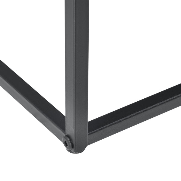 Lot de 2 Tables Basses Morsum Forme Carré Noir Mat [en.casa]